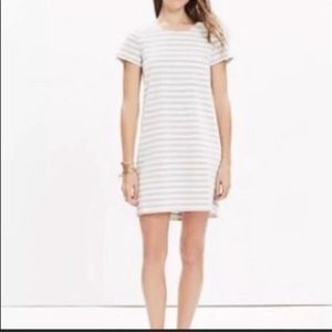 Madewell striped button back dress